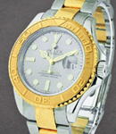 Yachtmaster 2-Tone in Steel with Yellow Gold Bezel on Steel and Yellow Gold Oyster Bracelet with Rhodium Dial