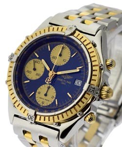 Chronomat  Chronograph 2-Tone on Pilot's Bracelet -  Cobalt Blue Dial - Very Rare Dial!