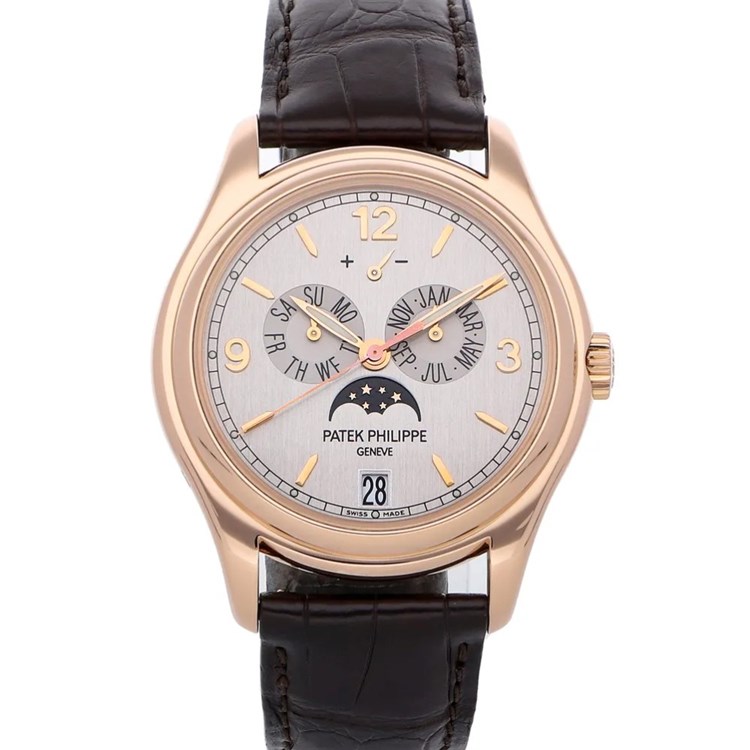 Advanced Research Annual Calendar Ref 5350 in Rose Gold on Brown Alligator Leather Strap with Slate Dial - Limited Edition 300 pcs.