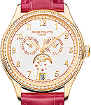 Complications  38mm Automatic in Rose Gold with Diamond Bezel On Red Alligator Leather Strap with Silver Dial