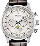 Chronomaster Open Grande Date Moonphase in Steel On Brown Alligator Leather Strap with Silver Dial