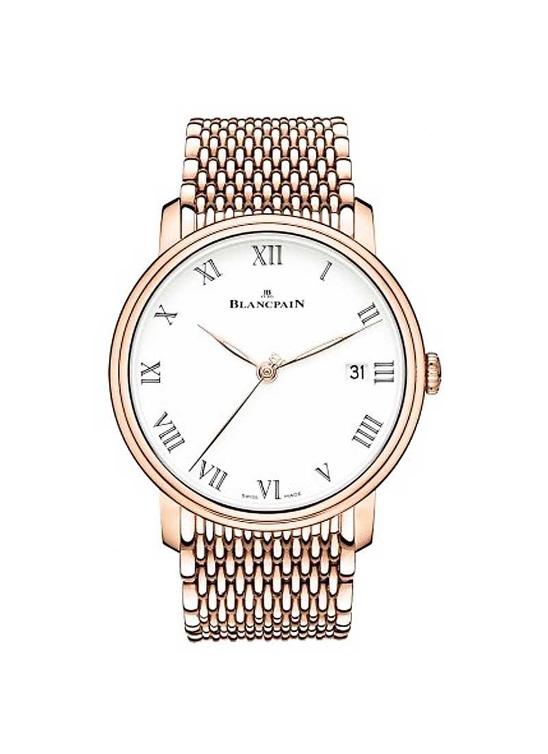 Blancpain Villeret 8 Days Mens 42mm Automatic in Rose Gold