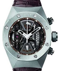 Concept Tourbillon Chronograph in Titanium on Brown Alligaotr Leather Strap with Skeleton Dial