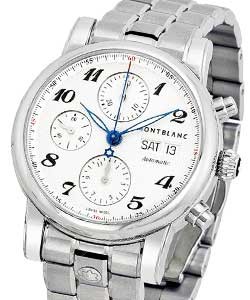 Star Chronograph 39mm Automatic in Steel On Steel Bracelet with Silver Arabic Dial