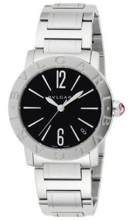 Classic Ladies 33mm Automatic in Steel On Steel Bracelet with Black Dial