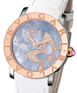 Classic Ladies 33mm Automatic 2 Tone Steel & RG on Strap with Blue Mother of Pearl Diamond Dial