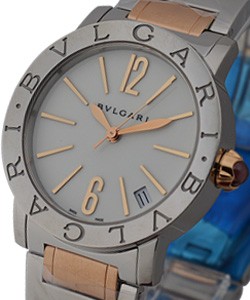 Classic Ladies 33mm in 2-Tone On Steel and Rose Gold Bracelet with White Dial