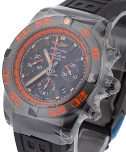 Chronomat 44 Raven in Black Steel on Rubber Strap with Black Dial