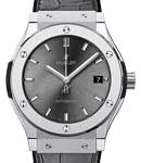 Classic Fusion Mens 45mm Automatic in Zirconium On gray Alligator Strap with Gray Dial