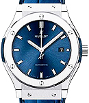 Classic Fusion Automatic in Titanium On Blue Alligator Strap with Blue Dial