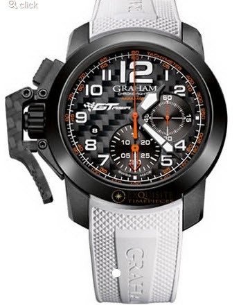 Chronogfighter Oversize Superlight GT Asia in black Carbon Bezel On White Rubber Strap with Black Carbon Fiber Dial