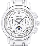 ChronoMaster El Primero Moon Phase mens 40mm in Steel on Steel Bracelet with Silver Roman Dial