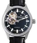 El Primero Synopsis  in Steel On Black Crocodile Leather Strap with Black Dial
