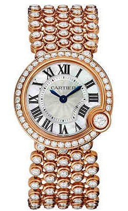 Cartier Ballon Blanc de Cartier Ladies Mini Quartz in Rose Gold with Diamond Bezel