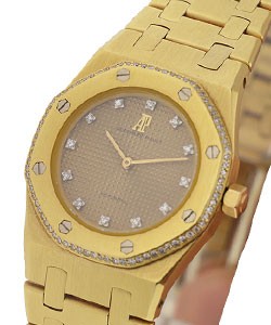 Royal Oak Ladies with Diamond Dial on Bracelet with Outer Edge Diamond Bezel