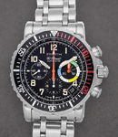 El Primero Chronograph Mens 46mm Automatic in Steel On Steel bracelet with Black Dial