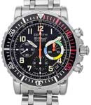 El Primero Chronograph Mens 46mm Automatic in Steel On Steel bracelet with Black Dial