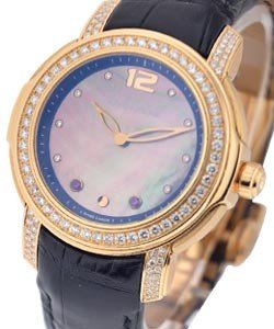Rose Gold Precious Marvel with Diamond Bezel and Lugs on Strap with Black MOP Diamond Dial - 99pcs Made