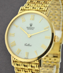 Cellini Classic Dress Watch - Yellow Gold - 34mm on Yellow Gold Bracelet - White Roman Dial