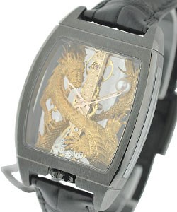 Golden Bridge Dragon with Titanium and Black PVD on Black Leather Strap with Smoke Dial Limited to 51