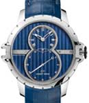 Grande Seconde SW Mens 41mm Automatic in Steel On Blue Alligator Strap with Blue Dial