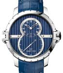Grande Seconde SW Mens 45mm Automatic in Steel On Blue Alligator Strap with Blue Dial