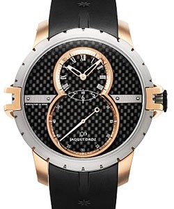 Grande Seconde SW Mens 45mm Automatic in Rose Gold with Titanium Bezel On Black Rubber Strap with Black Dial