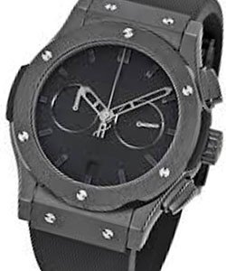 Classic Fusion 42mm Chronograph Black Ceramic - Limited Edition to 500 pcs. On Black Rubber Strap with Black Dial
