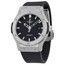 Classic Fusion 38mm Titanium Case on Rubber Strap with Mat Black Dial