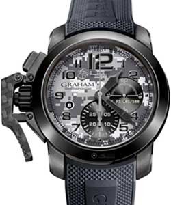 Chrnofighter Oversize Navy Seal Foundation in Black PVD Steel on Black Rubber Strap with Grey Camouflage Dial - Limited Edition 500 pcs.