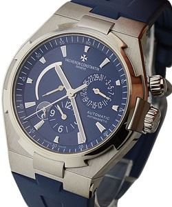 Overseas Dual Time Power Reserve with Blue Dial  Steel Case - Blue Rubber Strap - Limited Edition