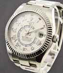 Sky Dweller 42mm in White Gold on Oyster Bracelet with Ivory Roman Dial