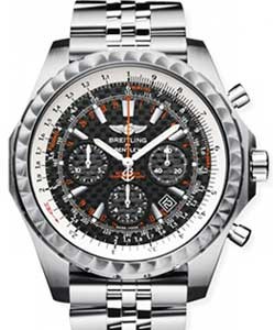 Bentley Motors T Mens Automatic in Steel On Steel Bracelet with Black Carbon Dial