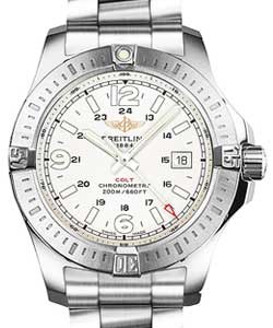 Colt Mens 44mm Quartz in Steel On Steel Bracelet with Silver Dial