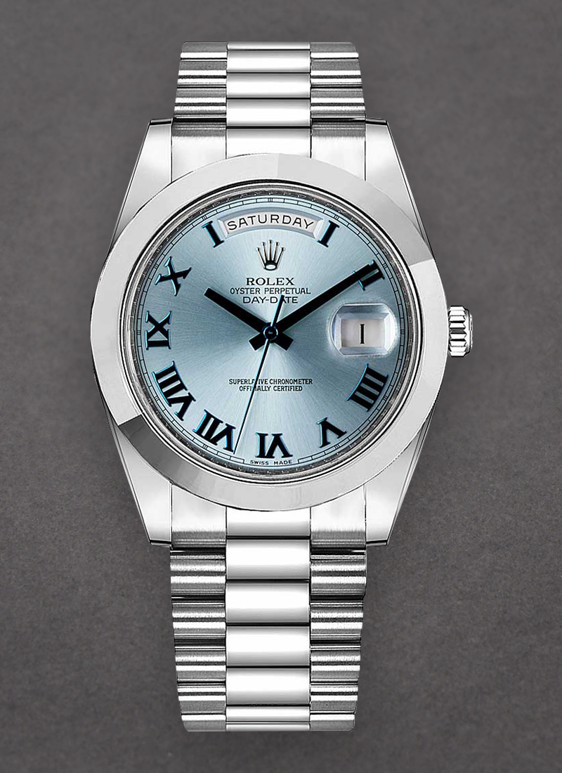 Pre-Owned Rolex Day Date II 41mm President in Platinum with Smooth Bezel