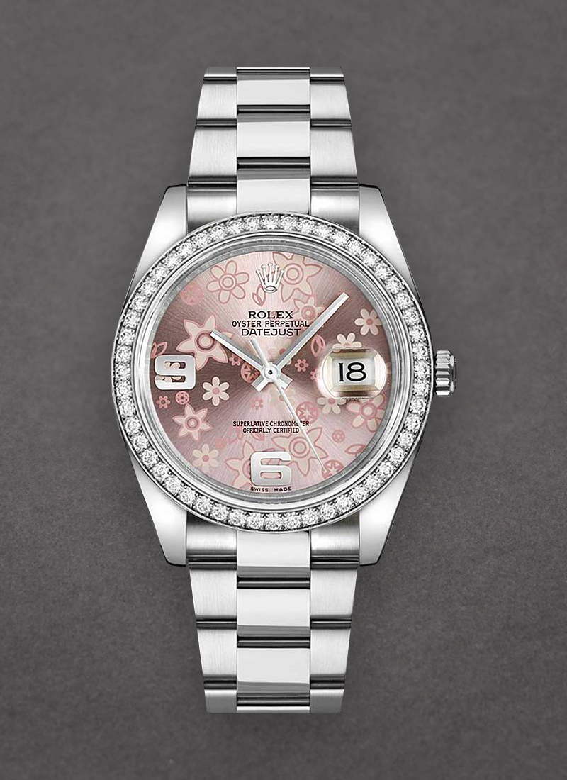 Pre-Owned Rolex Datejust 36mm in Steel with Diamond Bezel