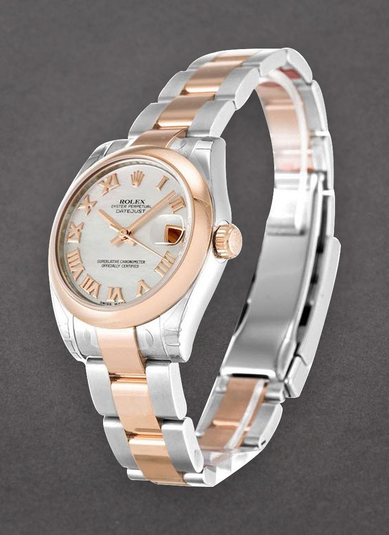 Rolex Unworn Datejust 31mm in Steel with Rose Gold Domed Bezel