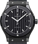 Classic Fusion Black Magic Mens 45mm Automatic in Black Ceramic On Black Rubber Strap with Black Carbon Fiber Dial