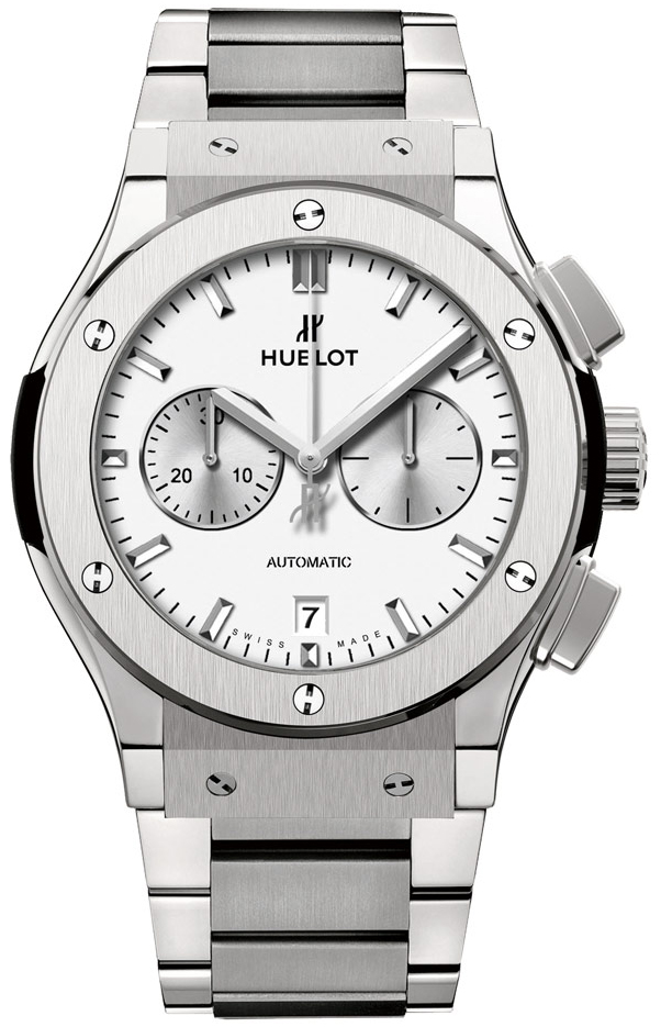 Classic Fusion Chronograph 42mm Automatic in Titanium On Titanium Bracelet with Silver Dial