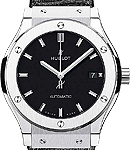 Classic Fusion 42mm in Titanium On Black Alligator Strap with Black Dial