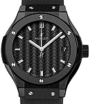 Classic Fusion 33mm in Black Ceramic On Black Rubber Strap with Black Carbon Fiber Dial