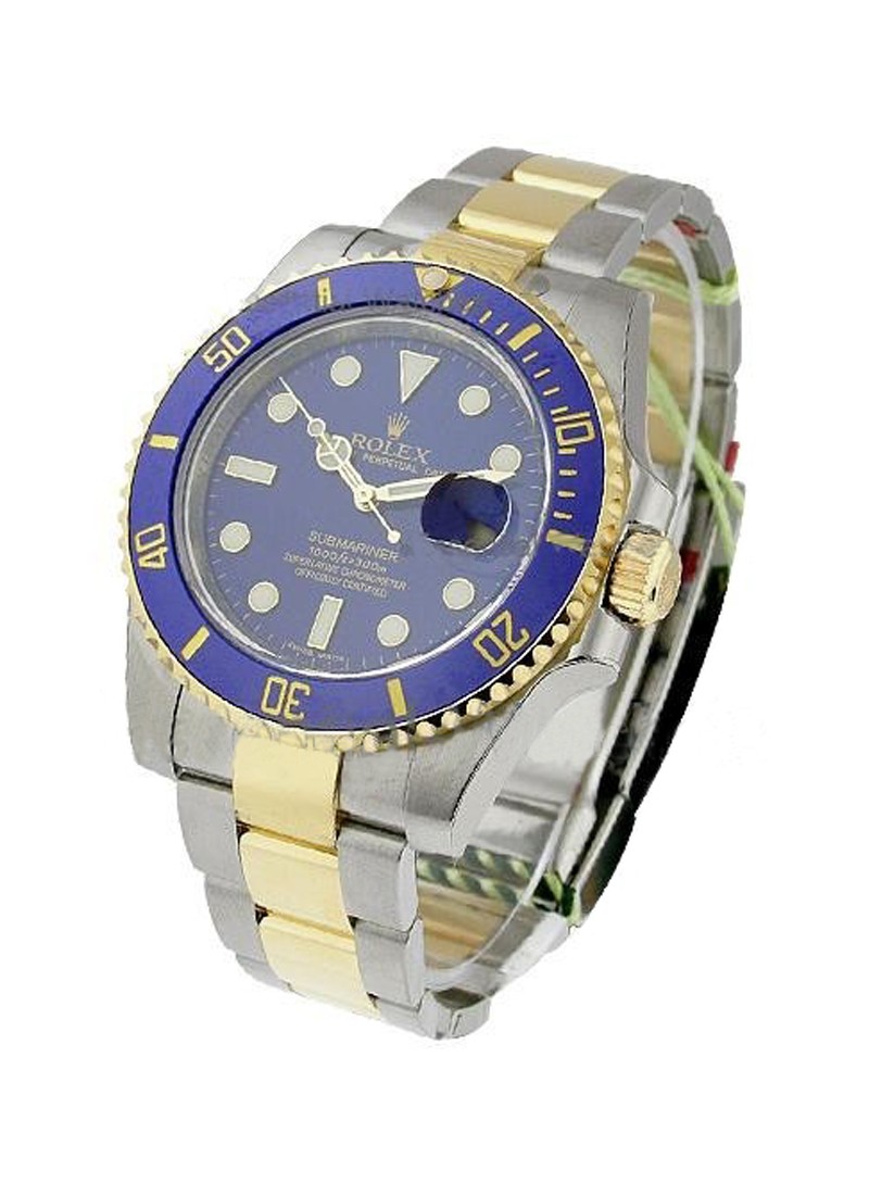 116613_used_blue Rolex Submariner 2 Tone | Essential Watches