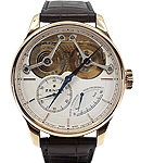 Academy Georges Favre-Jacot Mens 47mm Manual in Rose Gold On Brown Alligator Strap with Sivered White Dial