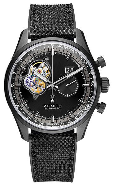 El Primero Chronomaster Night Vision in Ceramicised Aluminum On Black Fabric Strap with Black Dial