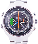 Vintage First Generation Flightmaster Mens in Steel On Steel Bracelet with Tricolor Anthracite Dial