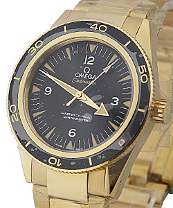 Seamaster 300m Co-Axial 41mm  in Yellow Gold On Yellow Gold Bracelet with Black Dial