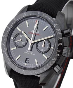 Dark Side of the Moon Special Edition Speedmaster in Black Ceramic on Black Fabric Strap with Black Dial