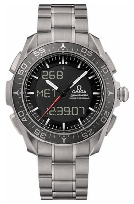 Speedmaster Skywalker X-33 Mens 45mm Quartz in Titanium On Titanium Bracelet with Black Dial