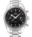 Speedmaster 57 Co-Axial Chronograph in Steel on Steel Bracelet with Black Dial and Black Subdials