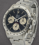 Steel 6265 Daytona with Astrua in Steel on Steel Bracelet with Black Dial